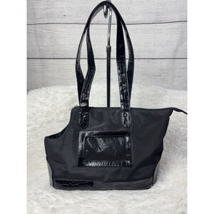 Chelsea Paws Black Pet Carrier Small Dog Cat Travel Bag Tote